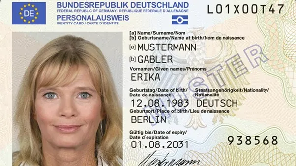Deutscher Personalausweis als Identitätsnachweis 